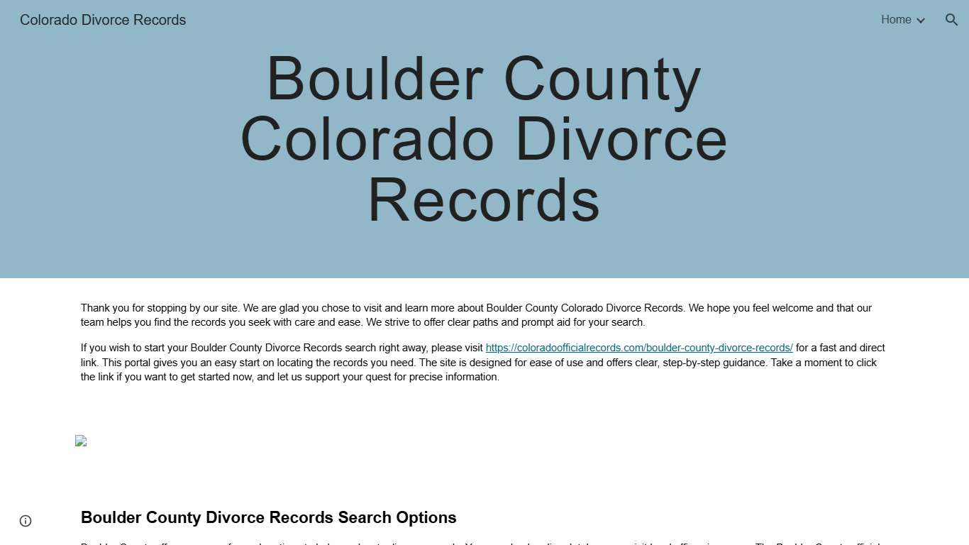 Colorado Divorce Records - Boulder County Colorado Divorce Records